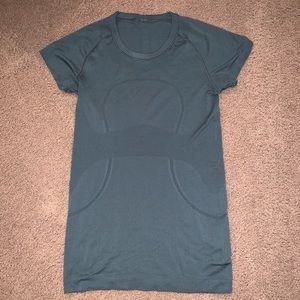 Army green Lululemon swiftly tech short sleeve